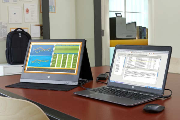 HP EliteBook Folio 1040 paired with the HP U160 and accessories with the HP Officejet Enterprise Color Printer